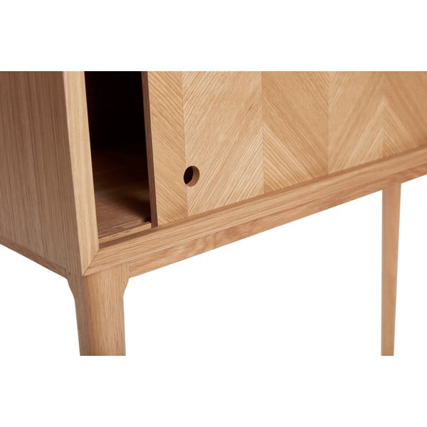 Komoda z dubového dřeva Hübsch Herringbone, výška 90 cm-image-3