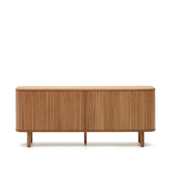 Komoda v dekoru jasanu s posuvnými dveřmi v přírodní barvě 180x75,5x40 cm Mailen – Kave Home