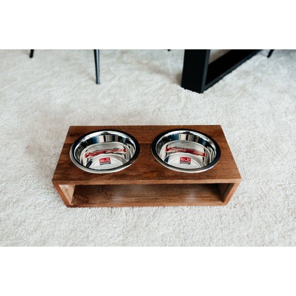 Dřevěný set misek s podstavcem pro psa Dog Fantasy – Plaček Pet Products-image-3