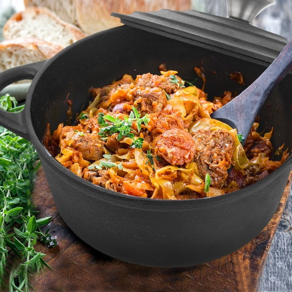 Litinový hrnec s pokličkou na indukci 4 l LITINA – Orion-image-1