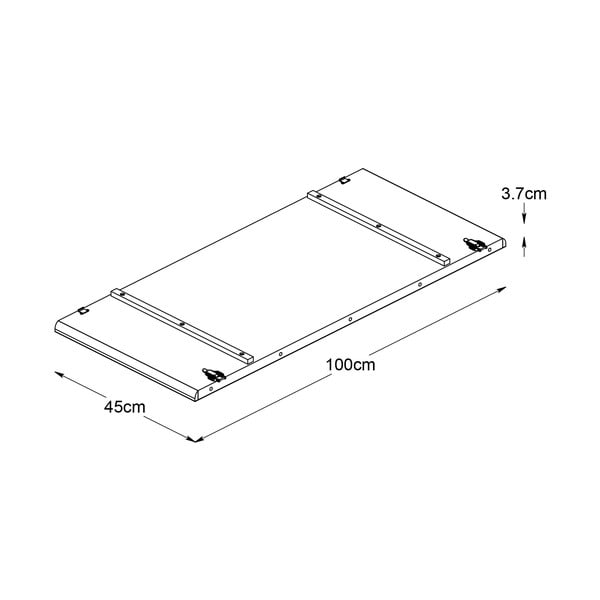 Přídavná deska k jídelnímu stolu v dekoru dubu 45x100 cm Carno – Unique Furniture-image-1