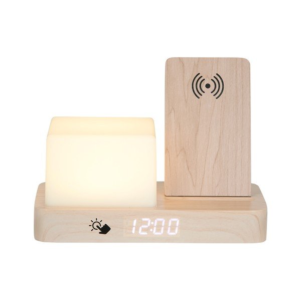 Digitální/stolní budík s bezdrátovou nabíječkou Retro LED Night Light – Karlsson