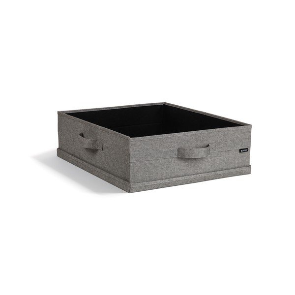 Šedý látkový úložný box s víkem 46x56x16 cm Soft Storage Low – Bigso-image-2