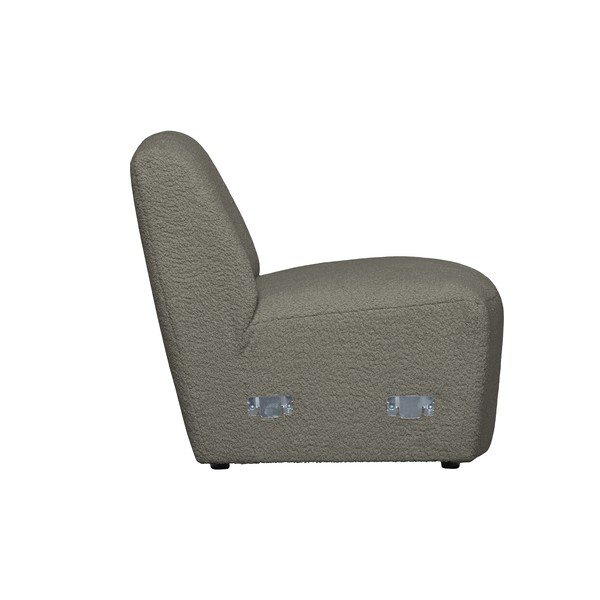 Khaki modul pohovky z textilie bouclé (středový díl) Coco  – WOOOD-image-3