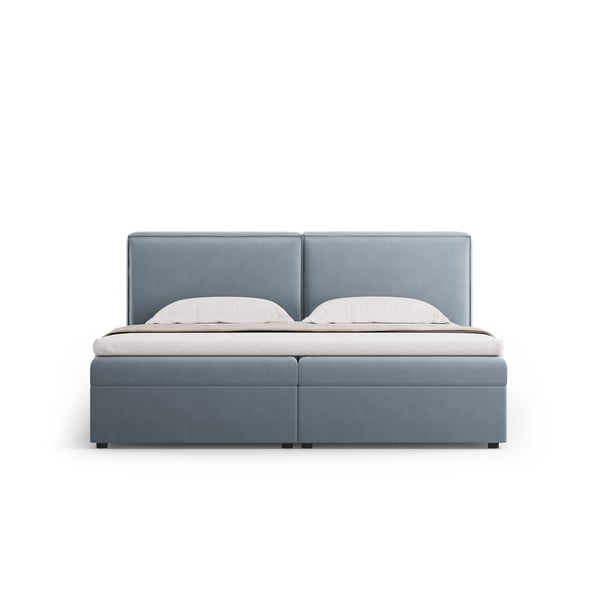 Světle modrá boxspring postel s úložným prostorem 160x200 cm Arendal – Cosmopolitan Design-image-4