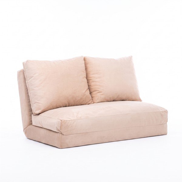 Krémová rozkládací pohovka 120 cm Taida  – Balcab Home