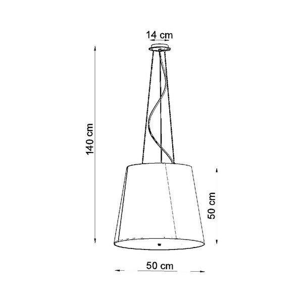 Černé závěsné svítidlo se skleněným stínidlem ø 50 cm Tresco – Sollux-image-4
