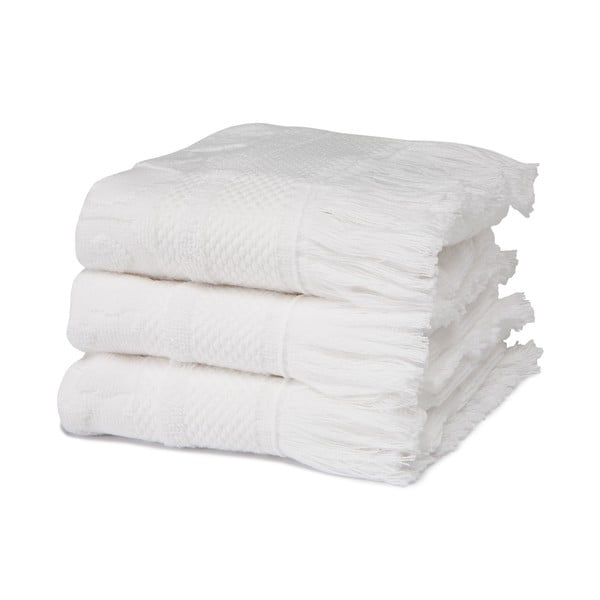 Set 3 ručníků Grace White, 30x50 cm
