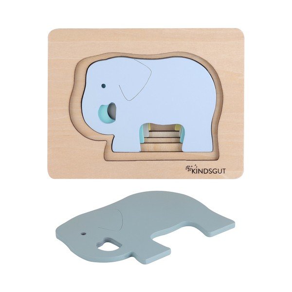 Dřevěné dětské puzzle Kindsgut Elephant-image-2