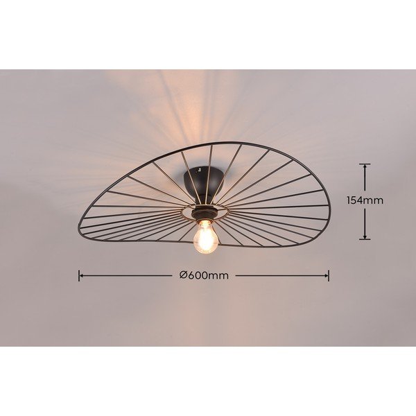 Matně černé stropní svítidlo ø 60 cm Chapeau – Reality-image-4