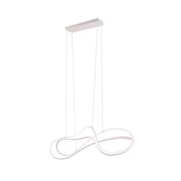 Bílé LED závěsné svítidlo s kovovým stínidlem Nala – Trio Select-image-4