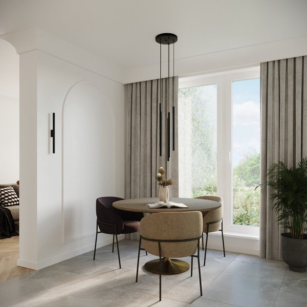 Černé kovové závěsné svítidlo ø 25 cm Fideus – Sollux-image-3