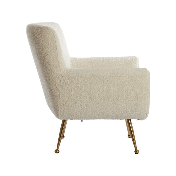 Krémové křeslo z textilie bouclé Vinstra – Light & Living-image-3