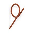 Nástěnný ocelový háček v terakotové barvě Tuba M – Spinder Design