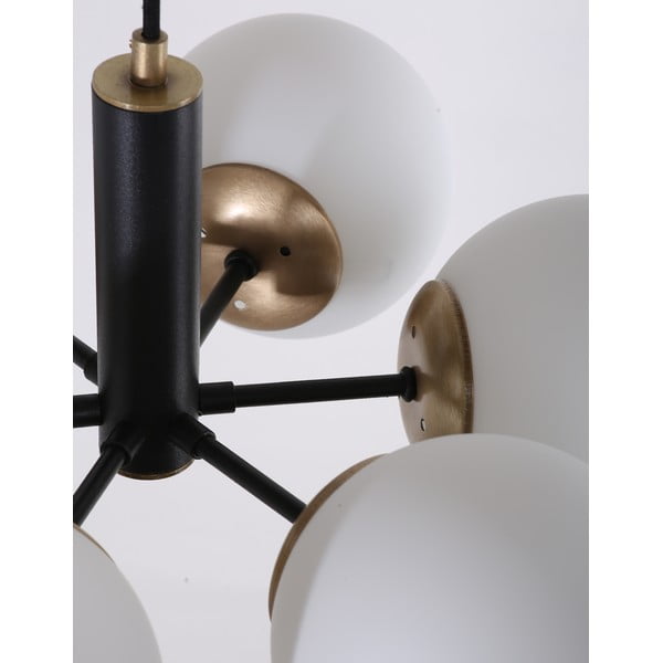 Černé závěsné svítidlo se skleněným stínidlem ø 56 cm Daisy – Squid Lighting-image-3