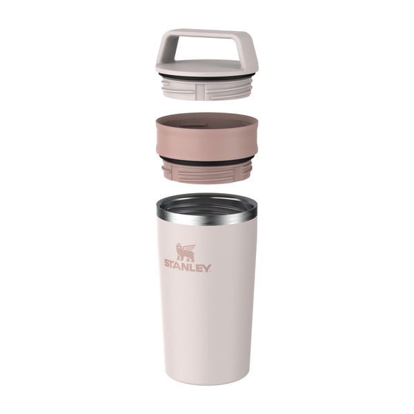 Světle růžový termo hrnek z nerezové oceli 350 ml Café-To-Go Rose Quartz – Stanley-image-3