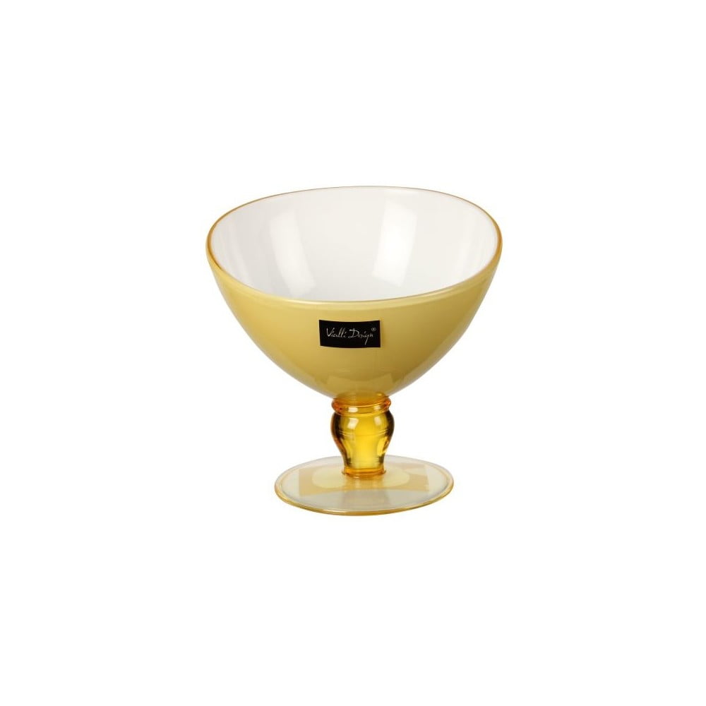 Světle žlutý pohár na dezert Vialli Design Livio, 180 ml