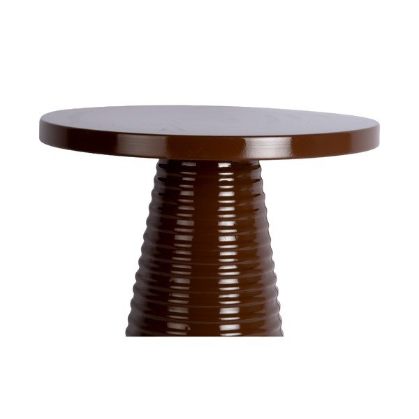 Kovový kulatý odkládací stolek ø 40 cm Catania Ribbed – Leitmotiv-image-2