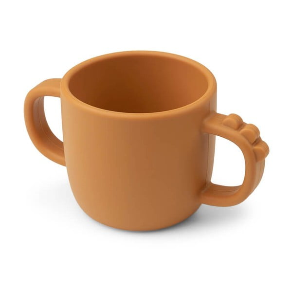 Hořčicově žlutý dětský silikonový hrnek Done by Deer Peekaboo Croco-image-2