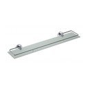 Mosazná koupelnová police ve stříbrné barvě Sapho X-Round, šířka 60 cm