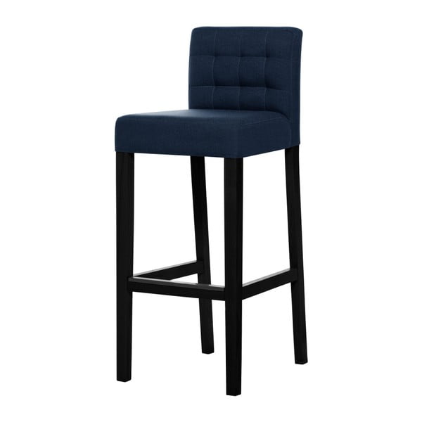 Modrá barová židle s černými nohami Ted Lapidus Maison Jasmin