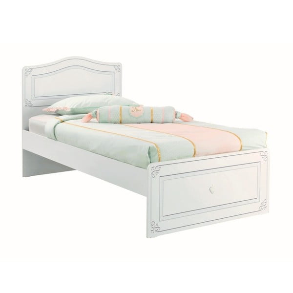 Bílá jednolůžková postel Selena Bed, 100 x 200 cm