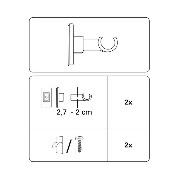 Nosníky pro garnýže v sadě 2 ks California - SP TREND-image-1