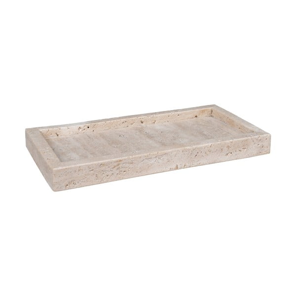Kamenný dekorační tác 15x30,5 cm Travertine – House Nordic-image-2