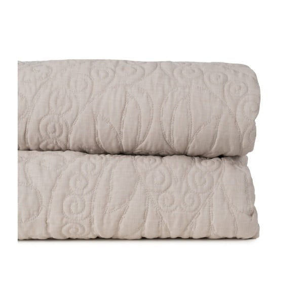 Béžový prošívaný přehoz 180x260 cm – Ixia