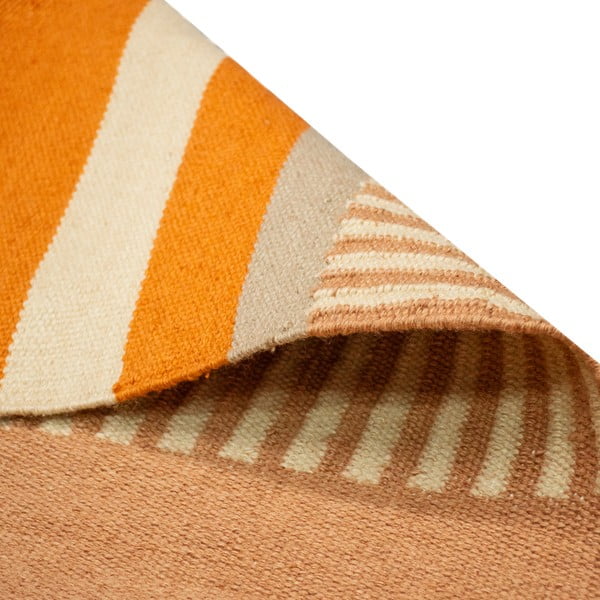 Béžovo-oranžový oboustranný venkovní koberec z recyklovaného plastu Green Decore Bella, 120 x 180 cm-image-4