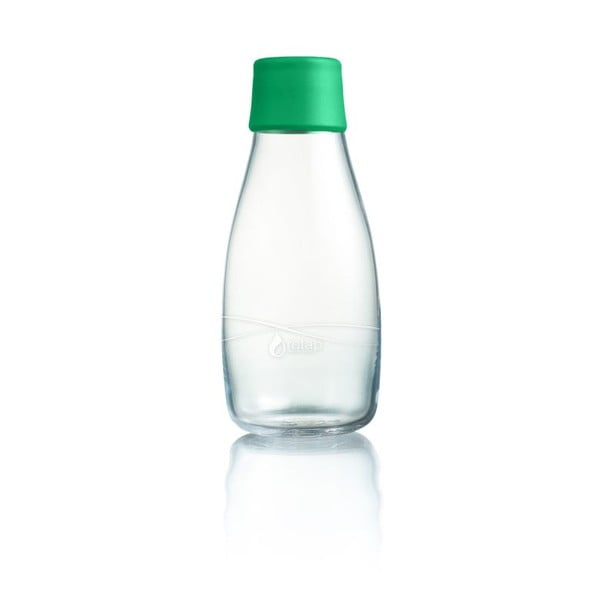Sytě zelená skleněná lahev ReTap, 300 ml