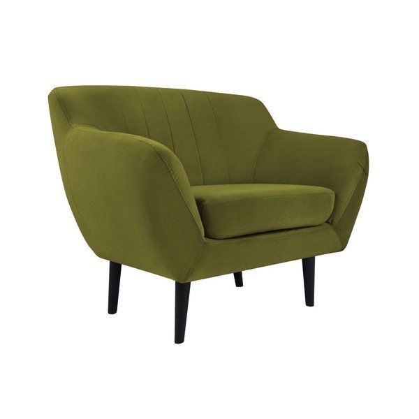 Zelená sametové křeslo Mazzini Sofas Toscane-image-2