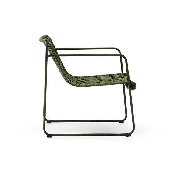 Zelené kovové zahradní křeslo Maurina – Kave Home-image-3