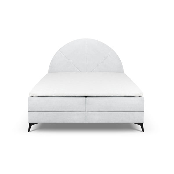 Světle šedá boxspring postel s úložným prostorem 160x200 cm Sunset – Cosmopolitan Design-image-2