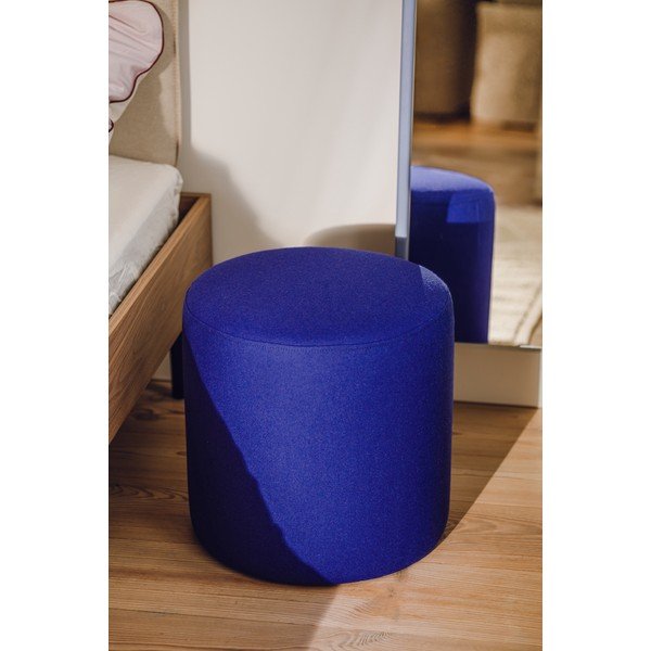 Modrý vlněný taburet Folk – noo.ma-image-3