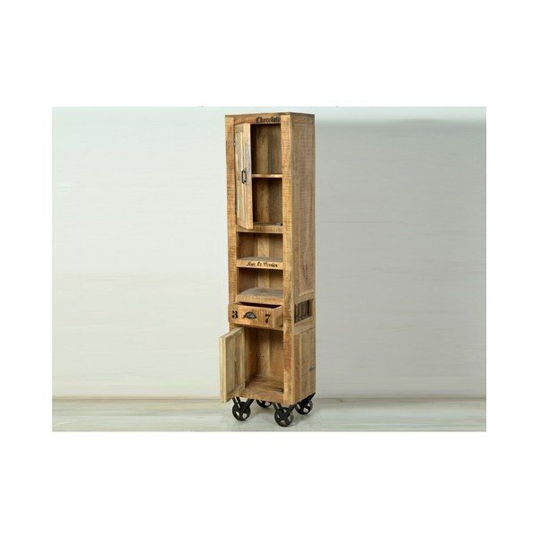 Vysoká koupelnová skříň z mangového dřeva SOB Rhein-image-2