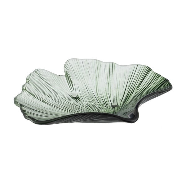 Skleněný dekorační tác 16x17 cm Gingko – Ixia