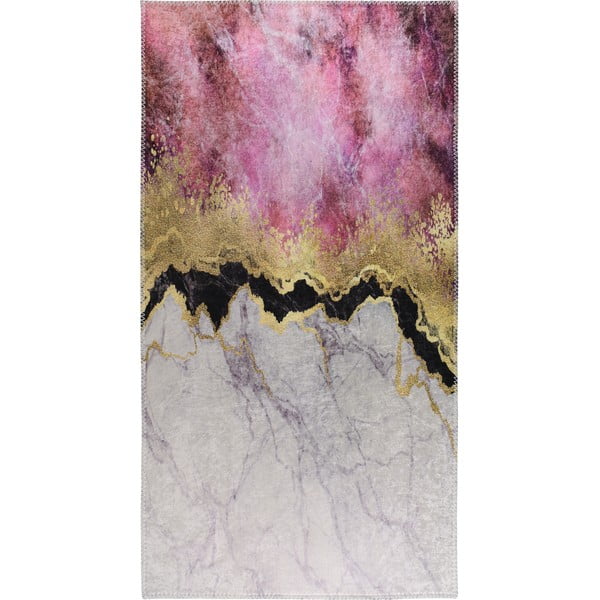 Bílo-růžový pratelný koberec 160x230 cm – Vitaus