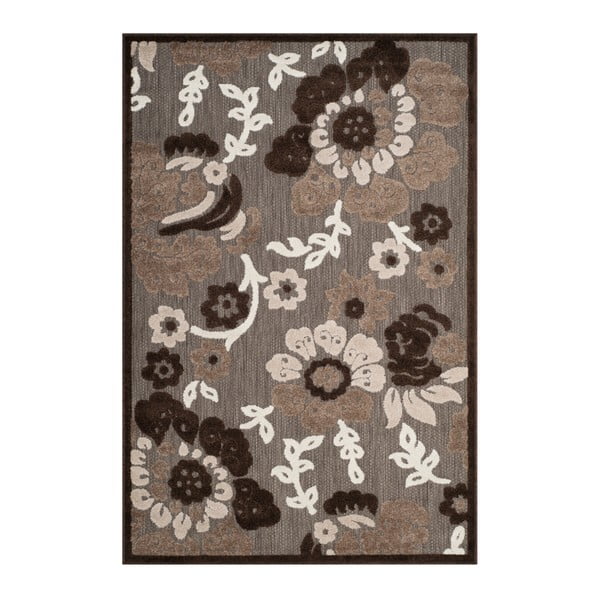 Hnědý koberec vhodný i na venkovní použití Safavieh Oxford, 182 x 121 cm