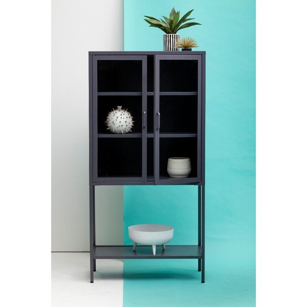 Šedá ocelová vitrína 75x150x35 cm Acier – Premier Housewares-image-4
