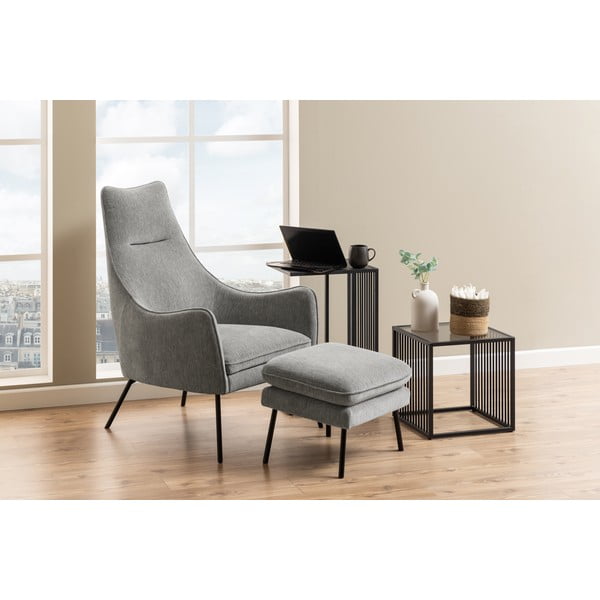 Odkládací stolek se skleněnou deskou 40x40 cm Strington – Actona-image-2