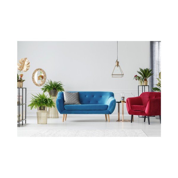 Modrá dvoumístná pohovka Mazzini Sofas Amelie-image-2