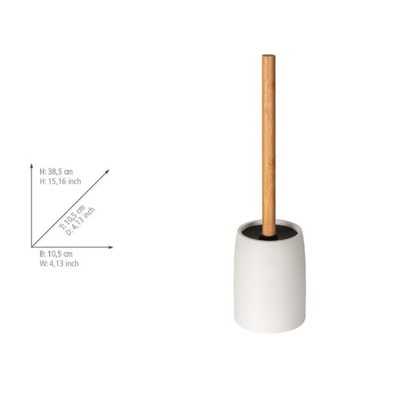 Bílá WC štětka z polyresinu Altavalle – Wenko-image-3