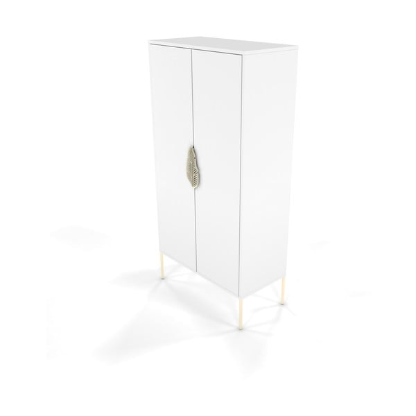 Bílá šatní skříň 80x160 cm Merlin - Skandica-image-3