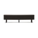 Tmavě hnědý TV stolek v dekoru jasanu 200x50 cm Mailen – Kave Home