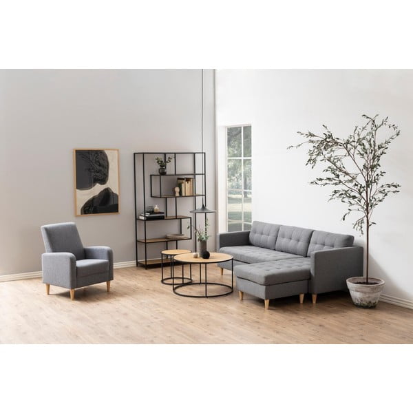 Černý kulatý konferenční stolek ø 80 cm Seaford - Actona-image-2