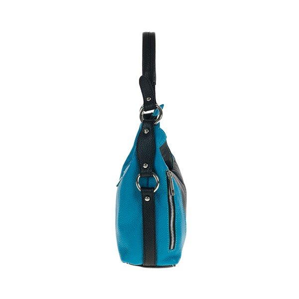 Modročerná kožená kabelka Pitti Bags Erin-image-2