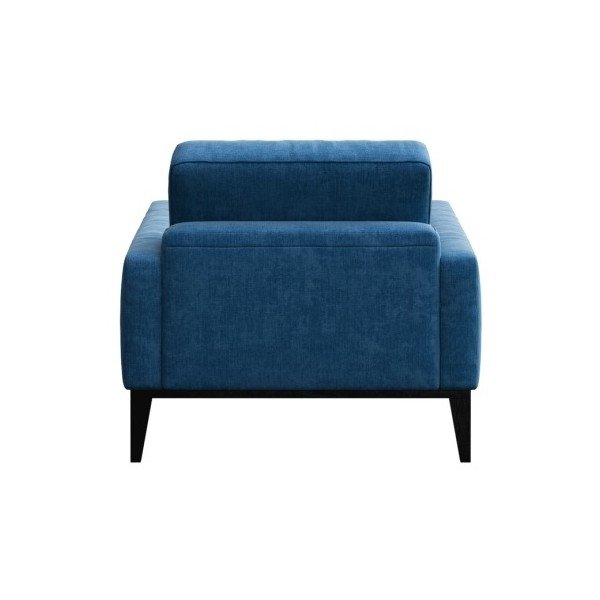 Modré křeslo s dřevěnými nohami MESONICA Musso Tufted-image-1