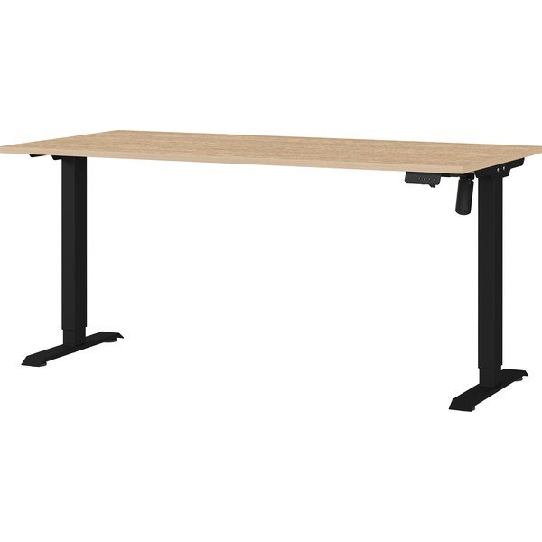 Polohovací pracovní stůl s elektricky nastavitelnou výškou s deskou v dubovém dekoru 80x160 cm Boras – Germania