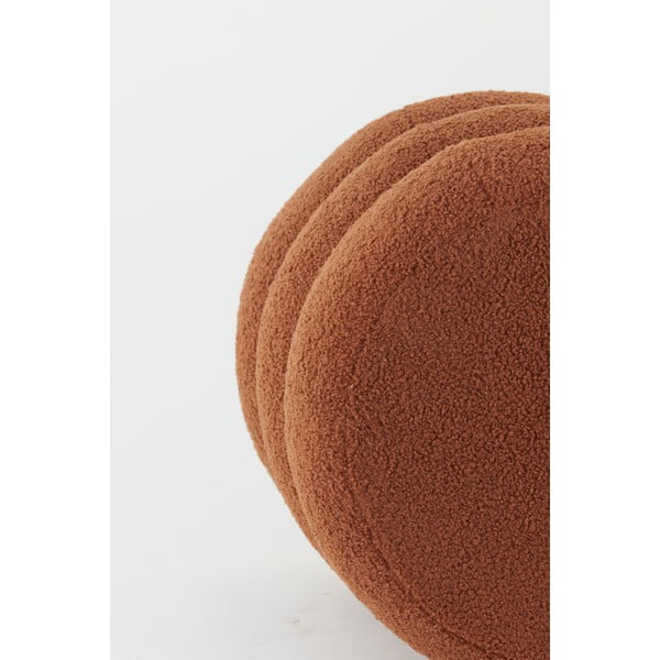 Oranžový taburet z textilie bouclé Kimi – Light & Living-image-4